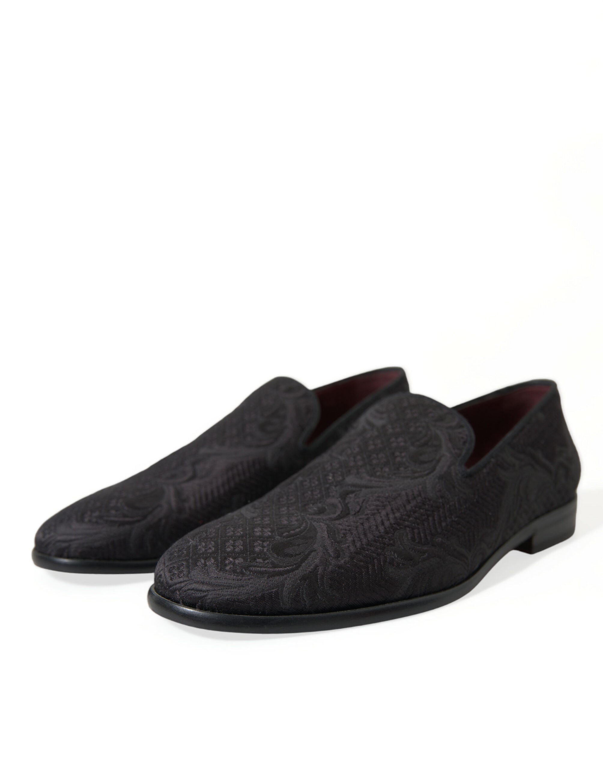 Dolce & Gabbana Black Brocade Men Slip On Loafer Dress Shoes -   -  Dolce & Gabbana. Dolce & Gabbana Black Brocade Men Slip On Loafer Dress Shoes -   -  Dolce & Gabbana.