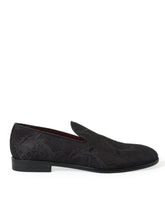Dolce & Gabbana Black Brocade Men Slip On Loafer Dress Shoes -   -  Dolce & Gabbana.