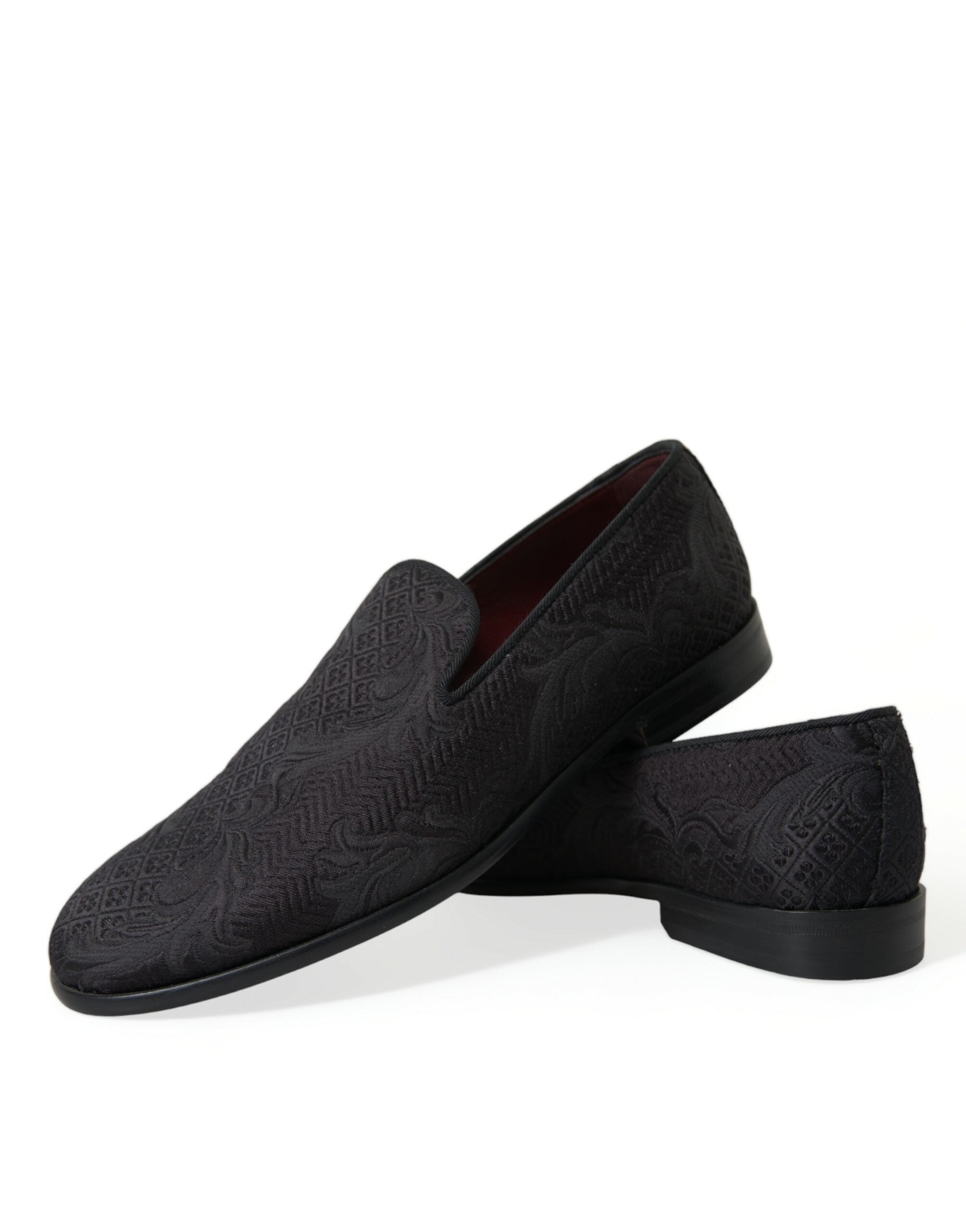 Dolce & Gabbana Black Brocade Men Slip On Loafer Dress Shoes -   -  Dolce & Gabbana. Dolce & Gabbana Black Brocade Men Slip On Loafer Dress Shoes -   -  Dolce & Gabbana.