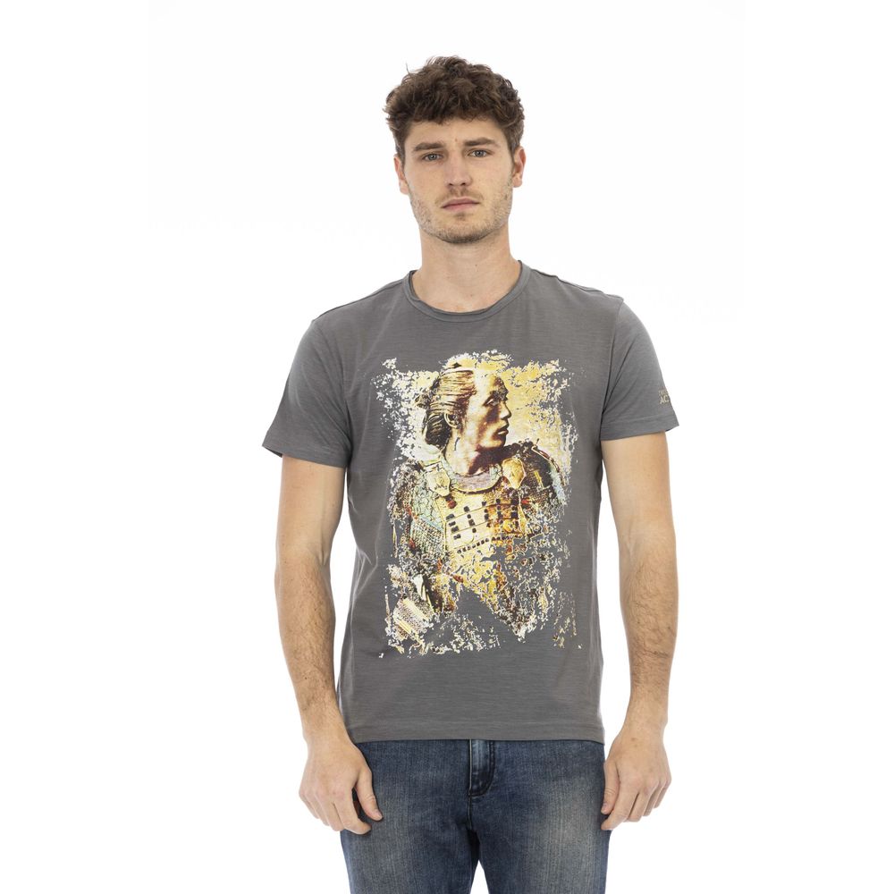 Trussardi Action Gray Cotton Men T-Shirt -   -  Trussardi Action.