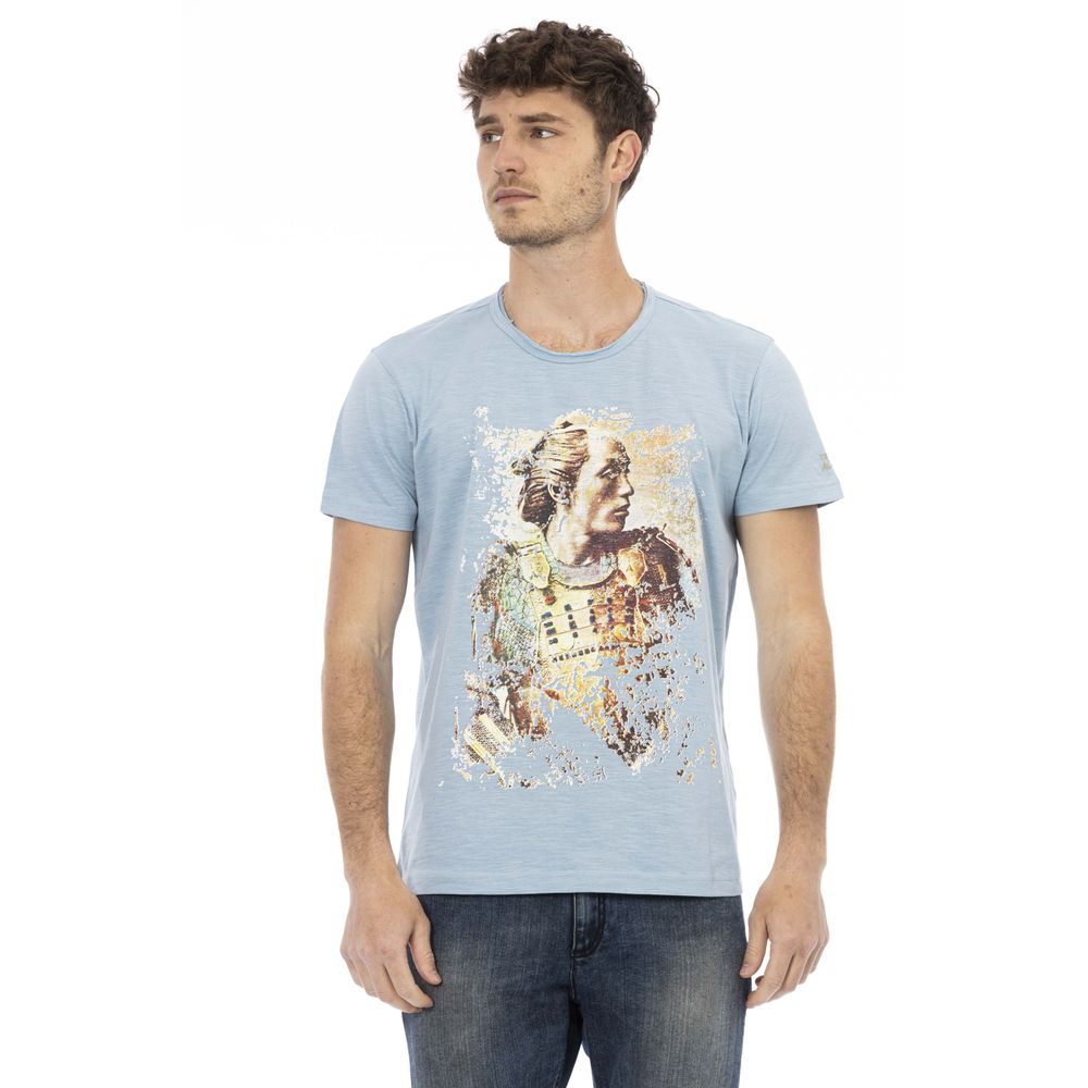 Trussardi Action Light Blue Cotton Men T-Shirt -   -  Trussardi Action.