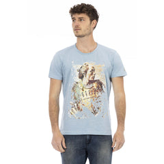 Trussardi Action Light Blue Cotton Men T-Shirt -   -  Trussardi Action.