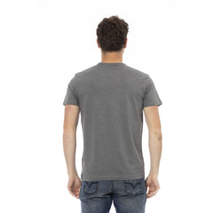 Trussardi Action Gray Cotton Men T-Shirt -   -  Trussardi Action.