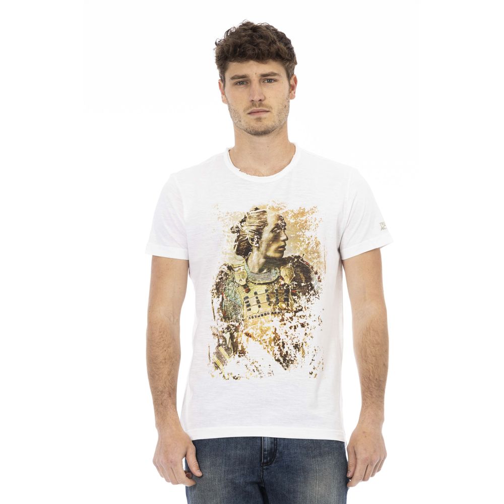 Trussardi Action White Cotton Men T-Shirt - - Trussardi Action.