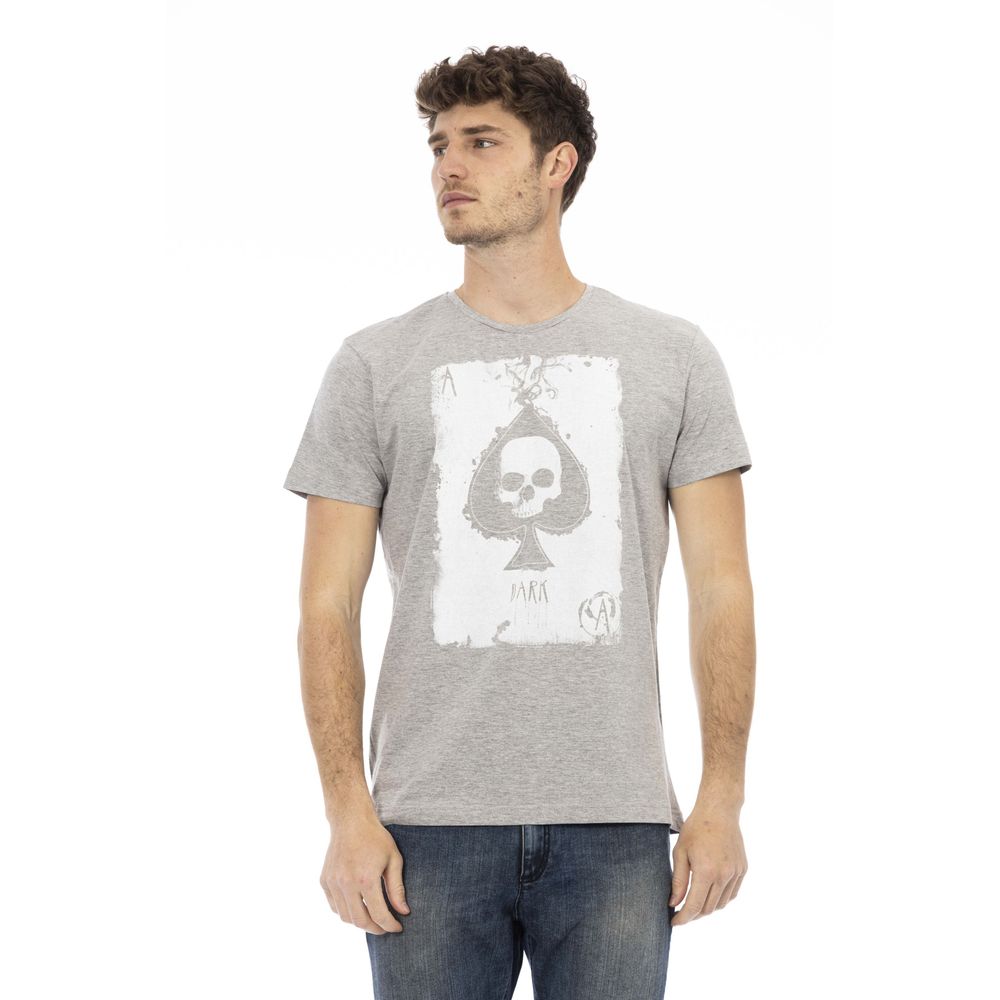 Trussardi Action Gray Cotton Men T-Shirt -   -  Trussardi Action.