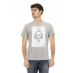 Trussardi Action Gray Cotton Men T-Shirt -   -  Trussardi Action.