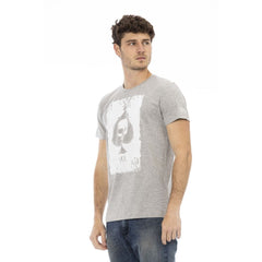 Trussardi Action Gray Cotton Men T-Shirt -   -  Trussardi Action.