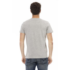 Trussardi Action Gray Cotton Men T-Shirt -   -  Trussardi Action.