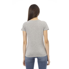 Trussardi Action Gray Cotton Women T-Shirt -   -  Trussardi Action.