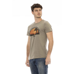 Trussardi Action Green Cotton Men T-Shirt - - Trussardi Action.