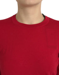 Dolce & Gabbana Red Wool Knitted Crew Neck Pullover Sweater -   -  Dolce & Gabbana.