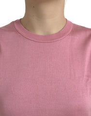 Dolce & Gabbana Pink Crew Neck Cropped Sleeveless Tank Top -   -  Dolce & Gabbana.