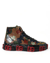 Dolce & Gabbana Multicolor Camouflage High Top Sneakers Shoes -   -  Dolce & Gabbana.