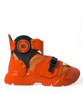 Dolce & Gabbana Orange Multi Panel Chunky High Top Sneakers Shoes -   -  Dolce & Gabbana.