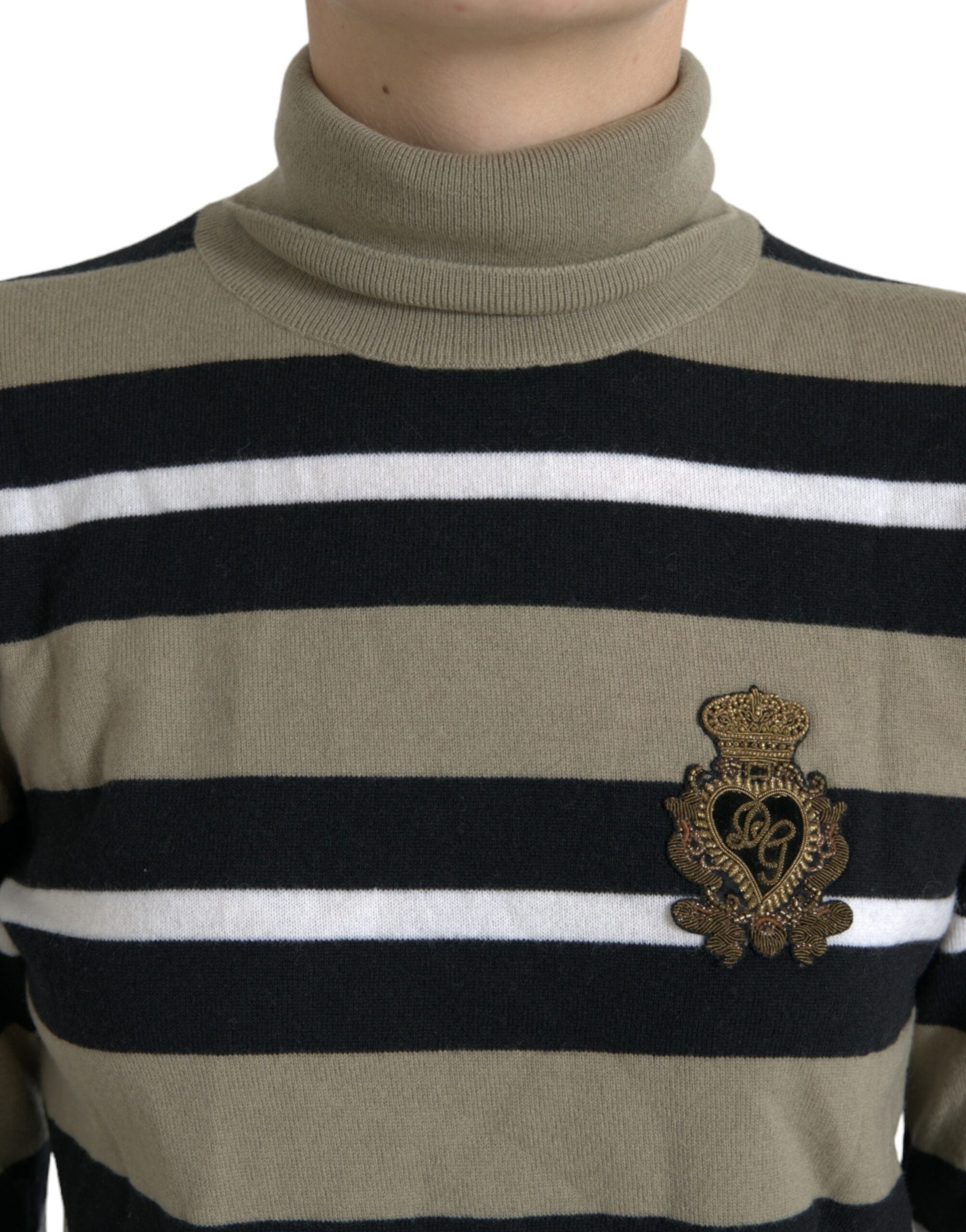 Dolce & Gabbana Multicolor Stripe Wool Logo Pullover Sweater -   -  Dolce & Gabbana. Dolce & Gabbana Multicolor Stripe Wool Logo Pullover Sweater -   -  Dolce & Gabbana.