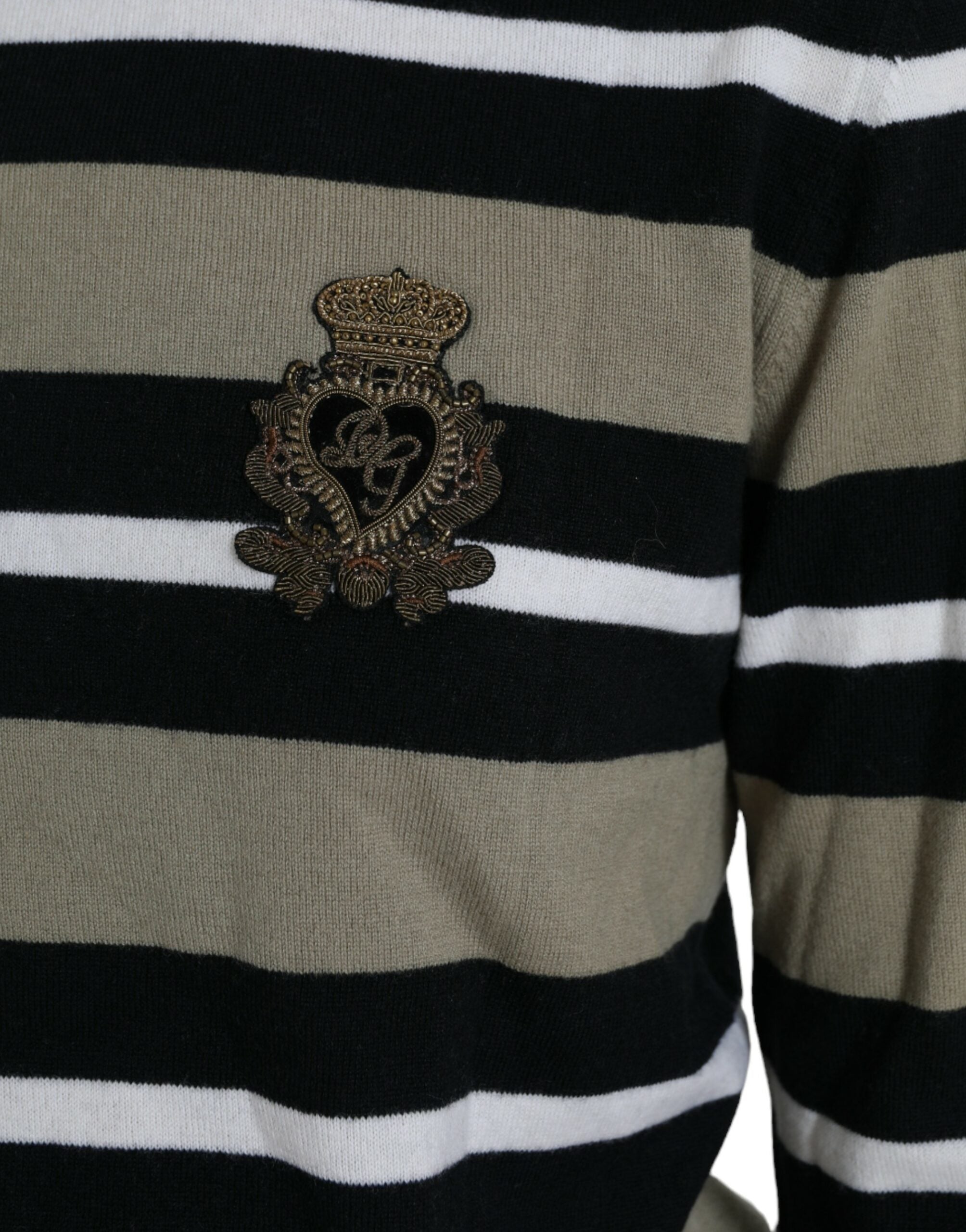 Dolce & Gabbana Multicolor Stripe Wool Logo Pullover Sweater -   -  Dolce & Gabbana. Dolce & Gabbana Multicolor Stripe Wool Logo Pullover Sweater -   -  Dolce & Gabbana.