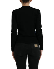 Dolce & Gabbana Black Bird Wool Long Sleeve Cardigan Sweater -   -  Dolce & Gabbana.