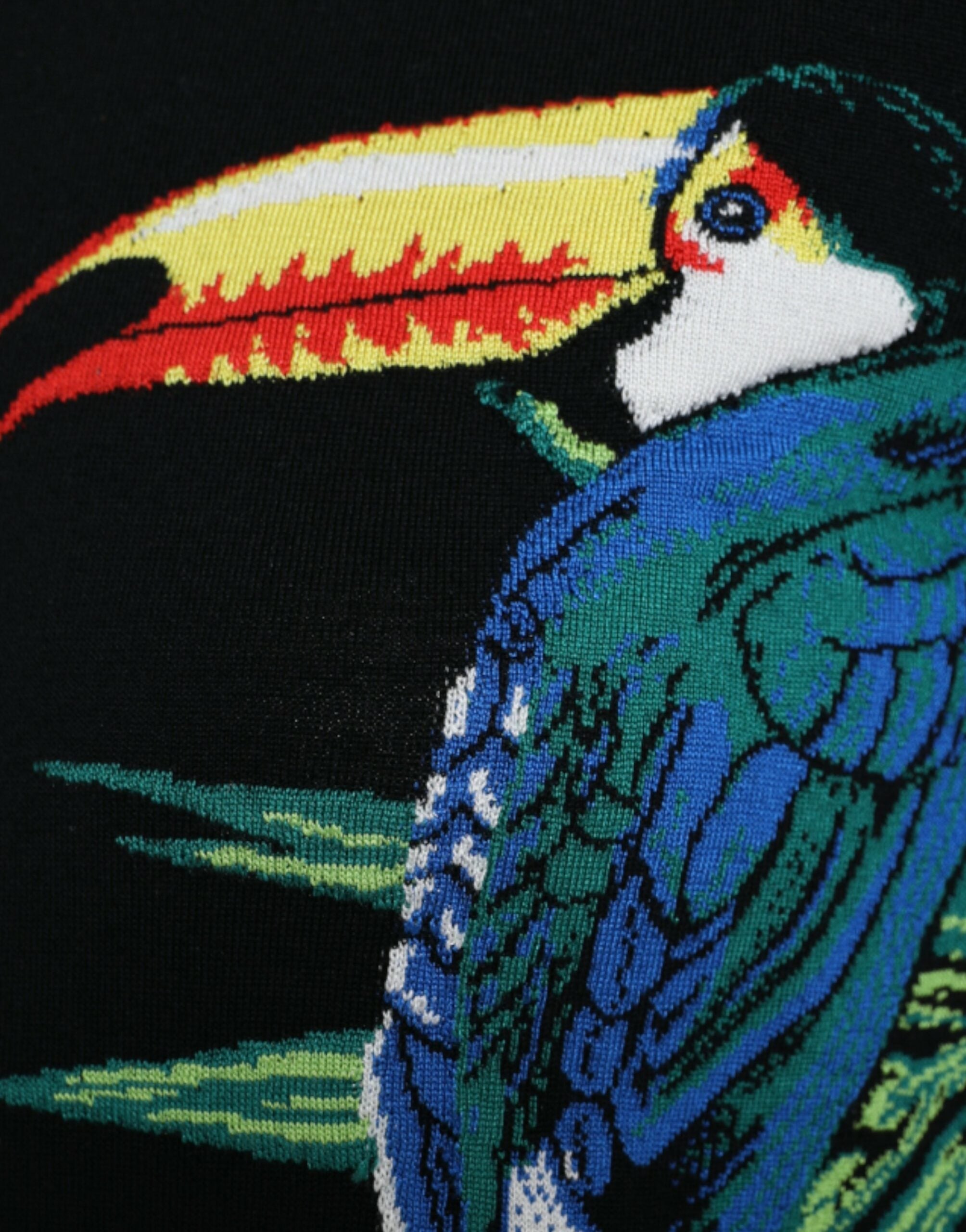 Dolce & Gabbana Black Bird Wool Long Sleeve Cardigan Sweater -   -  Dolce & Gabbana. Dolce & Gabbana Black Bird Wool Long Sleeve Cardigan Sweater -   -  Dolce & Gabbana.