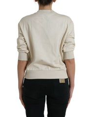 Dolce & Gabbana Beige Jungle Printed Cotton Pullover Sweater -   -  Dolce & Gabbana.