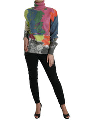 Dolce & Gabbana Multicolor Mohair Turtleneck Pullover Sweater -   -  Dolce & Gabbana.