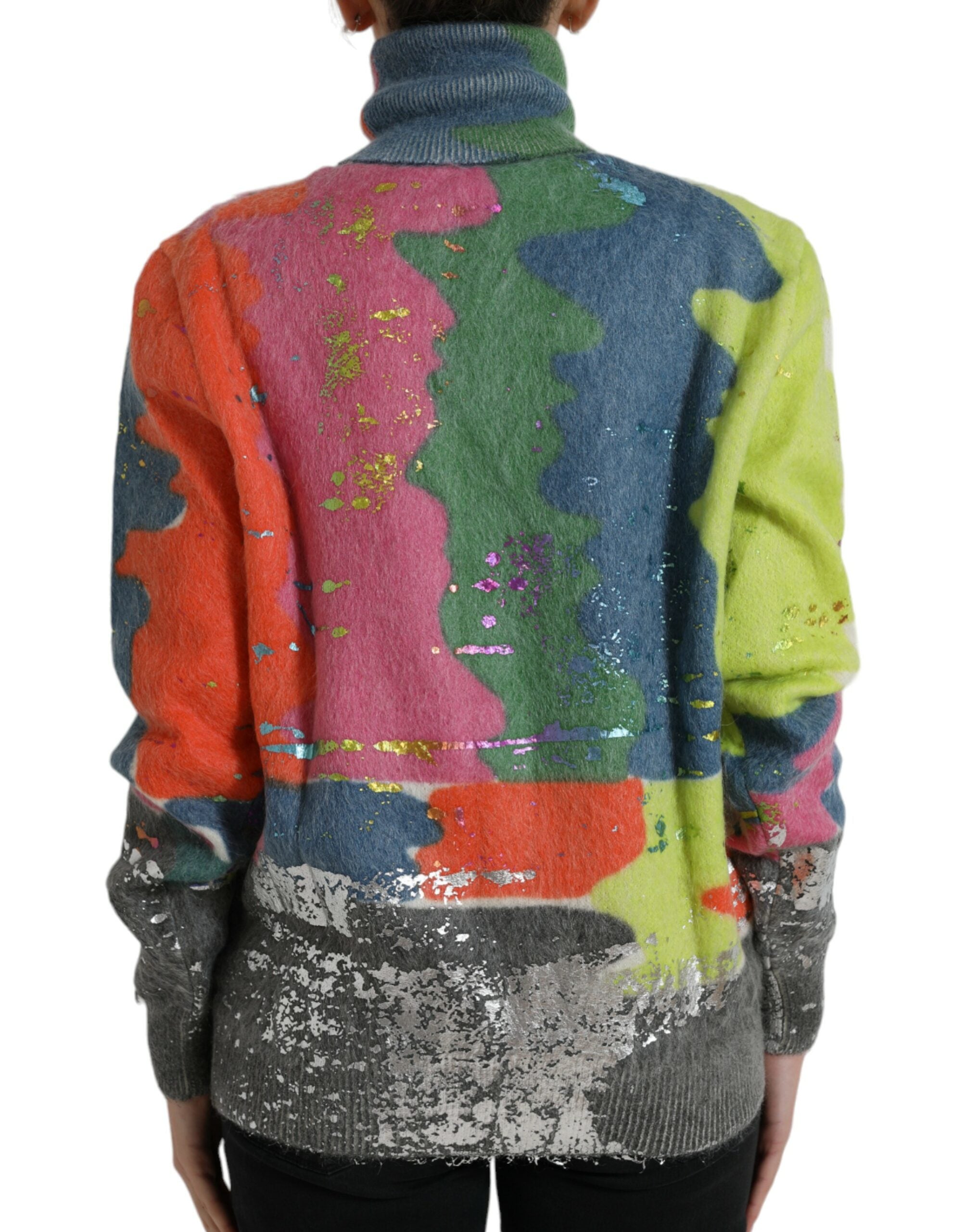 Dolce & Gabbana Multicolor Mohair Turtleneck Pullover Sweater -   -  Dolce & Gabbana. Dolce & Gabbana Multicolor Mohair Turtleneck Pullover Sweater -   -  Dolce & Gabbana.