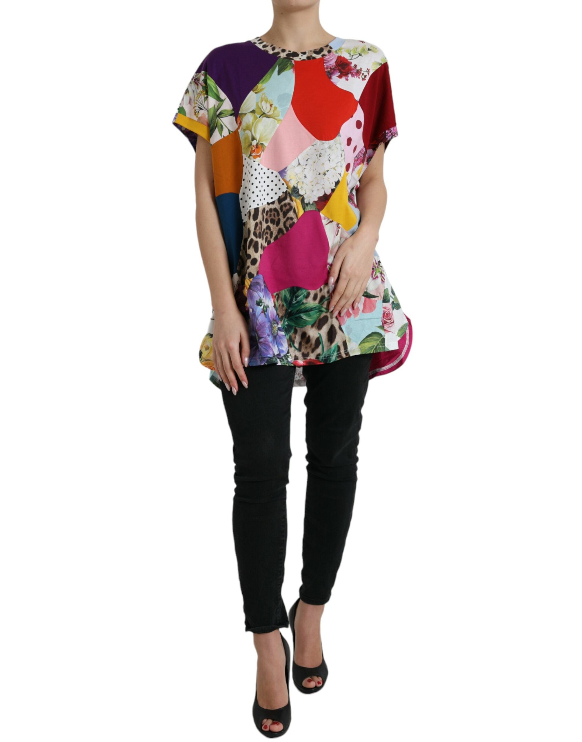 Dolce & Gabbana Multicolor Patchwork Cotton Silk Blouse Top -   -  Dolce & Gabbana.