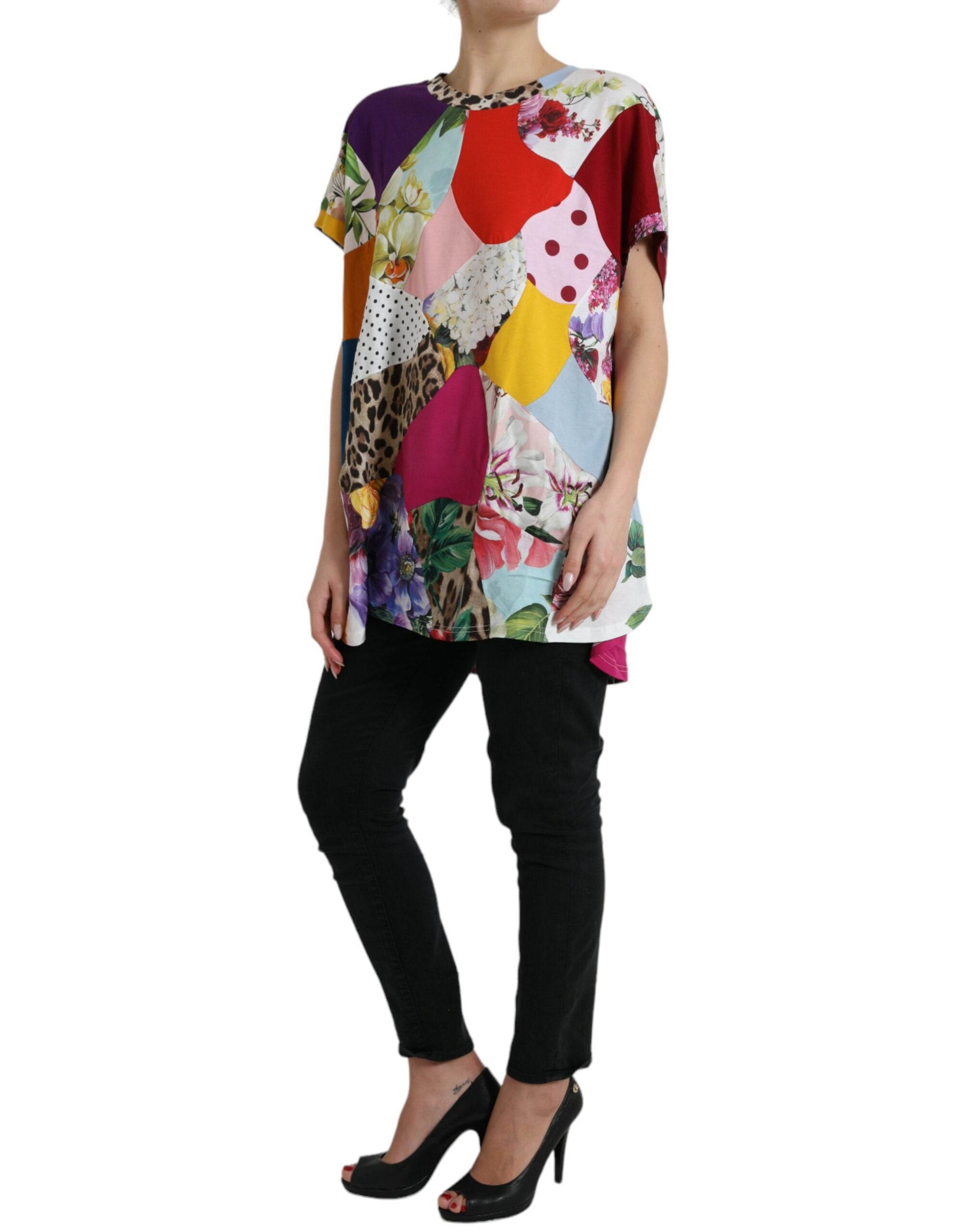 Dolce & Gabbana Multicolor Patchwork Cotton Silk Blouse Top -   -  Dolce & Gabbana. Dolce & Gabbana Multicolor Patchwork Cotton Silk Blouse Top -   -  Dolce & Gabbana.