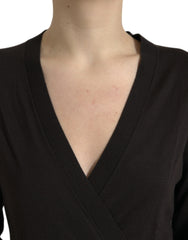 Dolce & Gabbana Black Wool V-neck Crossed Cardigan Sweater -   -  Dolce & Gabbana.