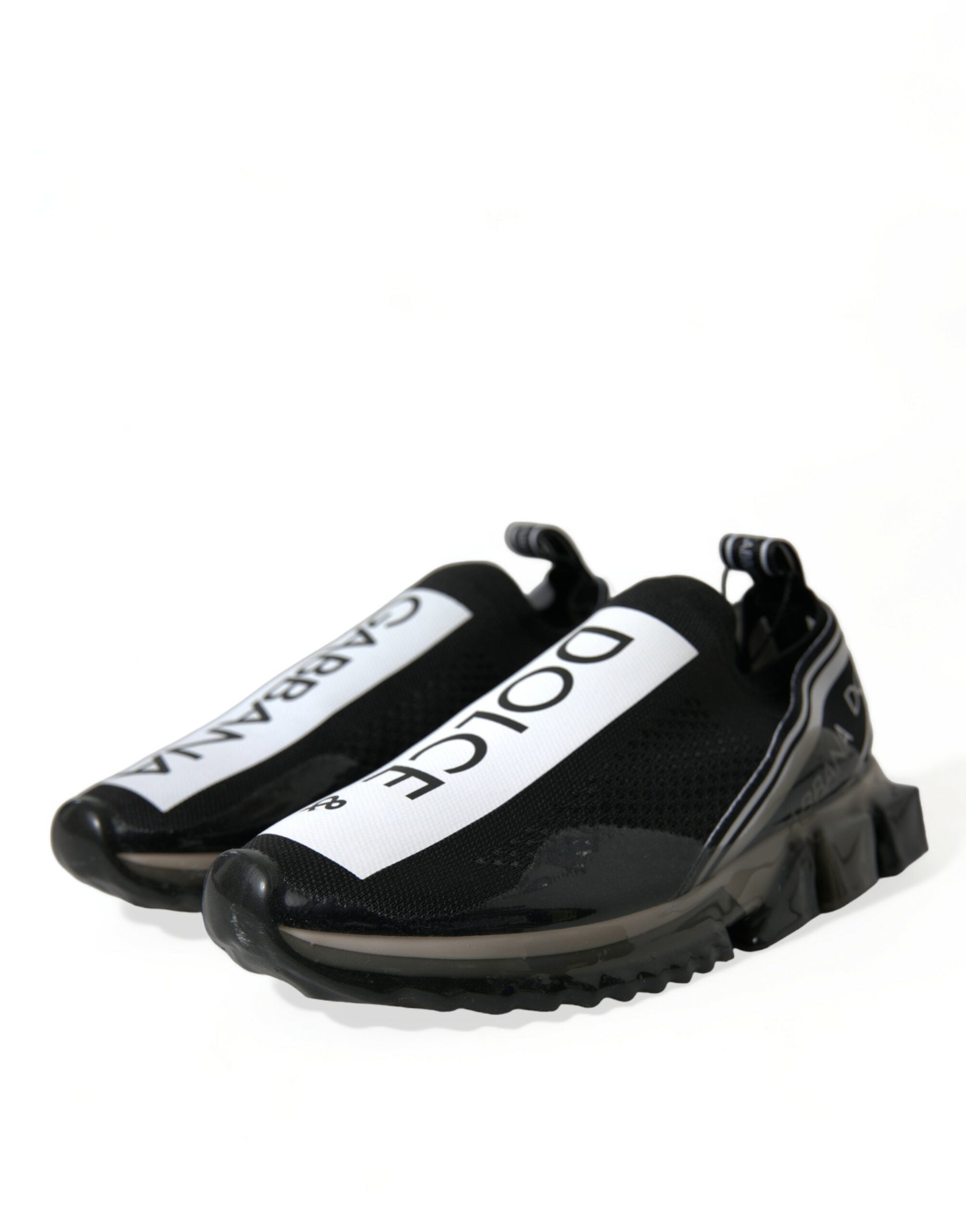 Dolce & Gabbana Black White Slip On Sneakers Sorrento Shoes -   -  Dolce & Gabbana. Dolce & Gabbana Black White Slip On Sneakers Sorrento Shoes -   -  Dolce & Gabbana.