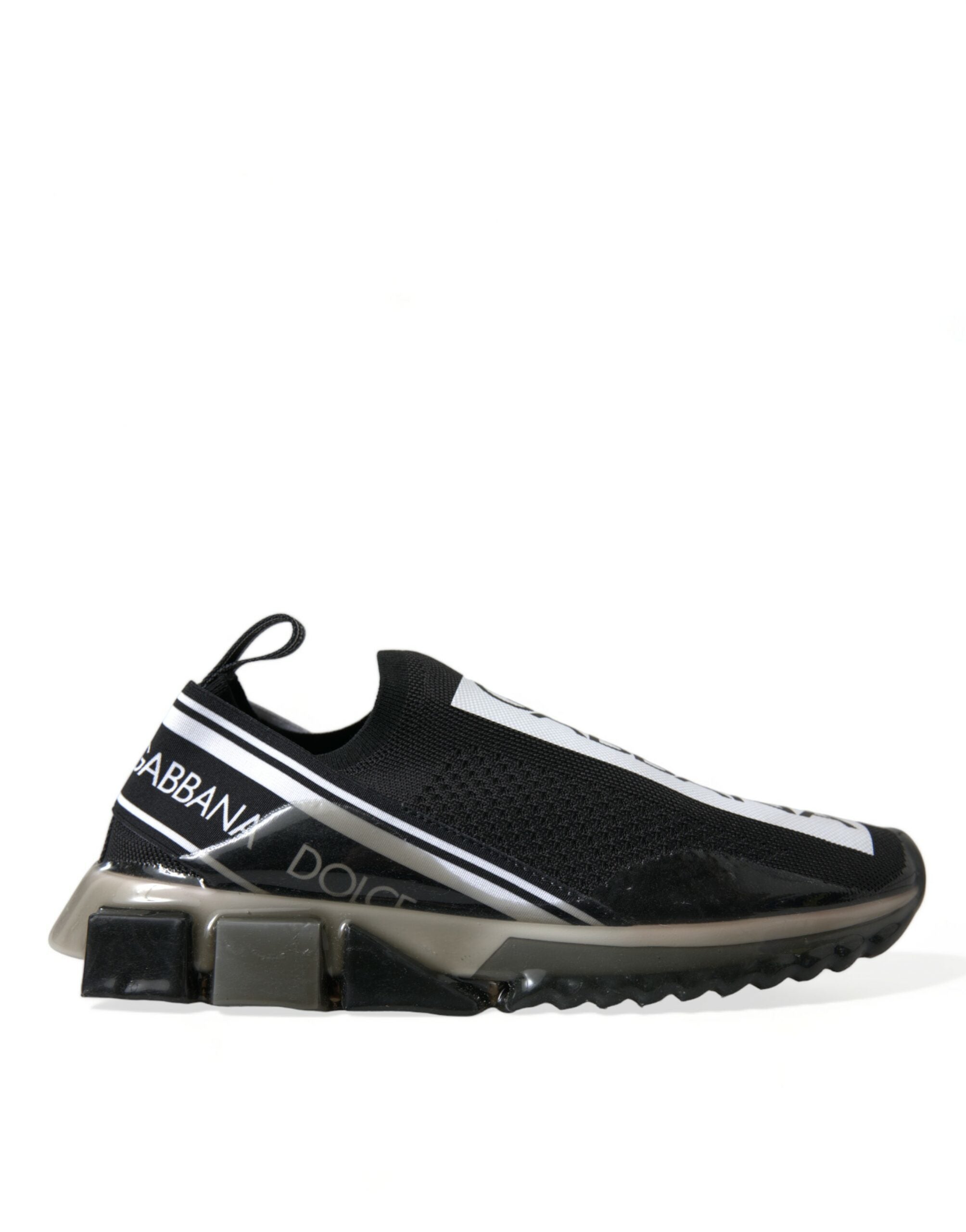 Dolce & Gabbana Black White Slip On Sneakers Sorrento Shoes -   -  Dolce & Gabbana.