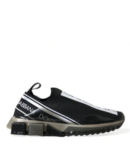 Dolce & Gabbana Black White Slip On Sneakers Sorrento Shoes -   -  Dolce & Gabbana.