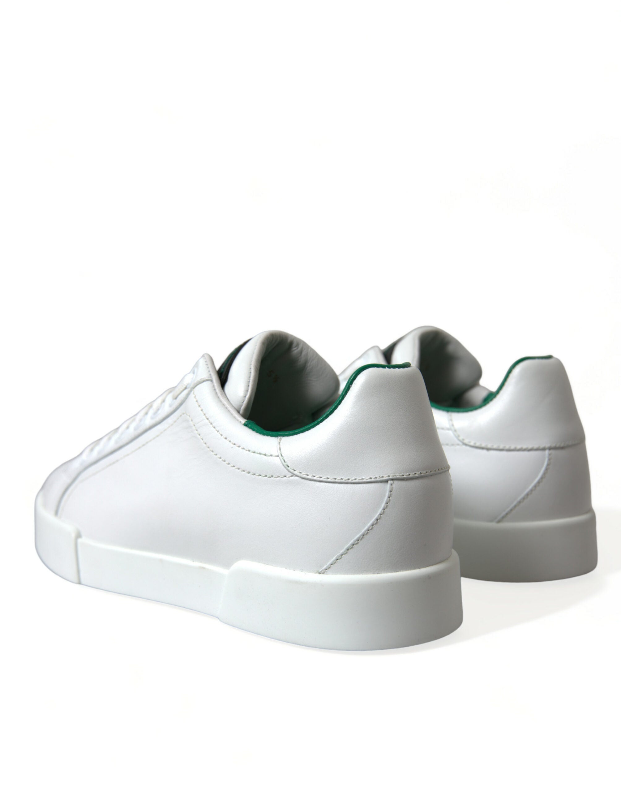 Dolce & Gabbana White Green Leather Portofino Sneakers Shoes -   -  Dolce & Gabbana. Dolce & Gabbana White Green Leather Portofino Sneakers Shoes -   -  Dolce & Gabbana.