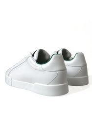Dolce & Gabbana White Green Leather Portofino Sneakers Shoes -   -  Dolce & Gabbana.