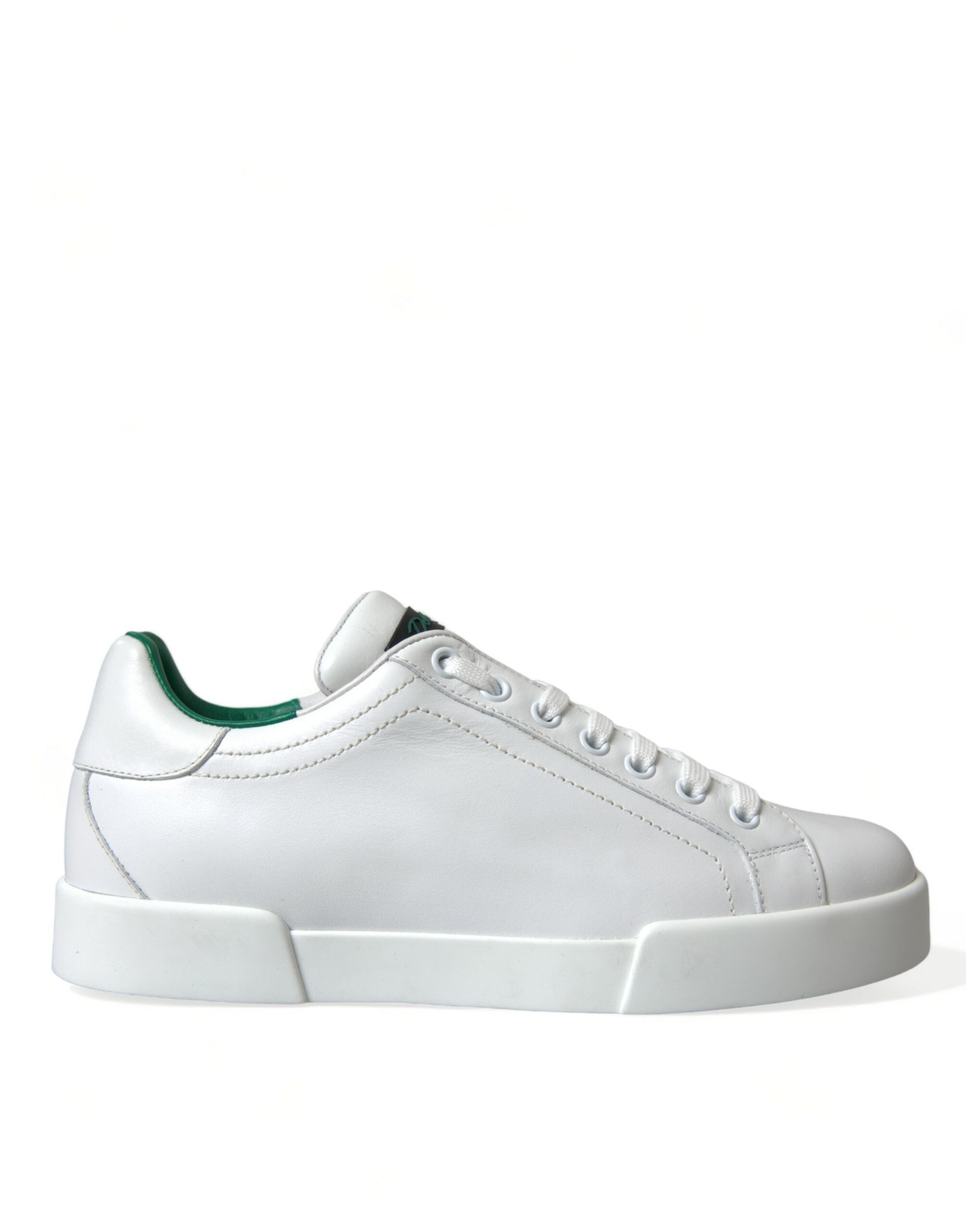 Dolce & Gabbana White Green Leather Portofino Sneakers Shoes -   -  Dolce & Gabbana.