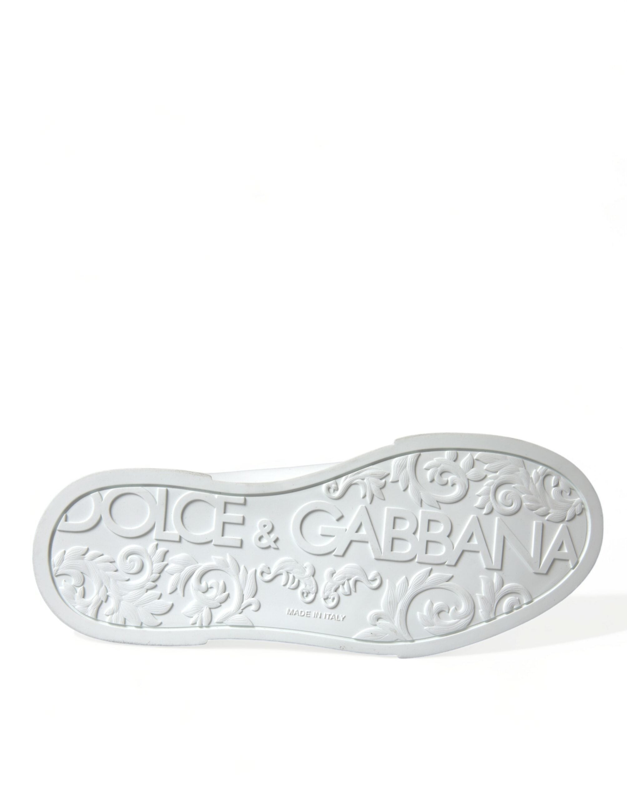 Dolce & Gabbana White Green Leather Portofino Sneakers Shoes -   -  Dolce & Gabbana. Dolce & Gabbana White Green Leather Portofino Sneakers Shoes -   -  Dolce & Gabbana.