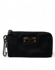 Dolce & Gabbana Black Nylon Logo Plaque Keyring Pouch Clutch Bag -   -  Dolce & Gabbana.