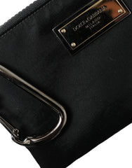 Dolce & Gabbana Black Nylon Logo Plaque Keyring Pouch Clutch Bag -   -  Dolce & Gabbana.