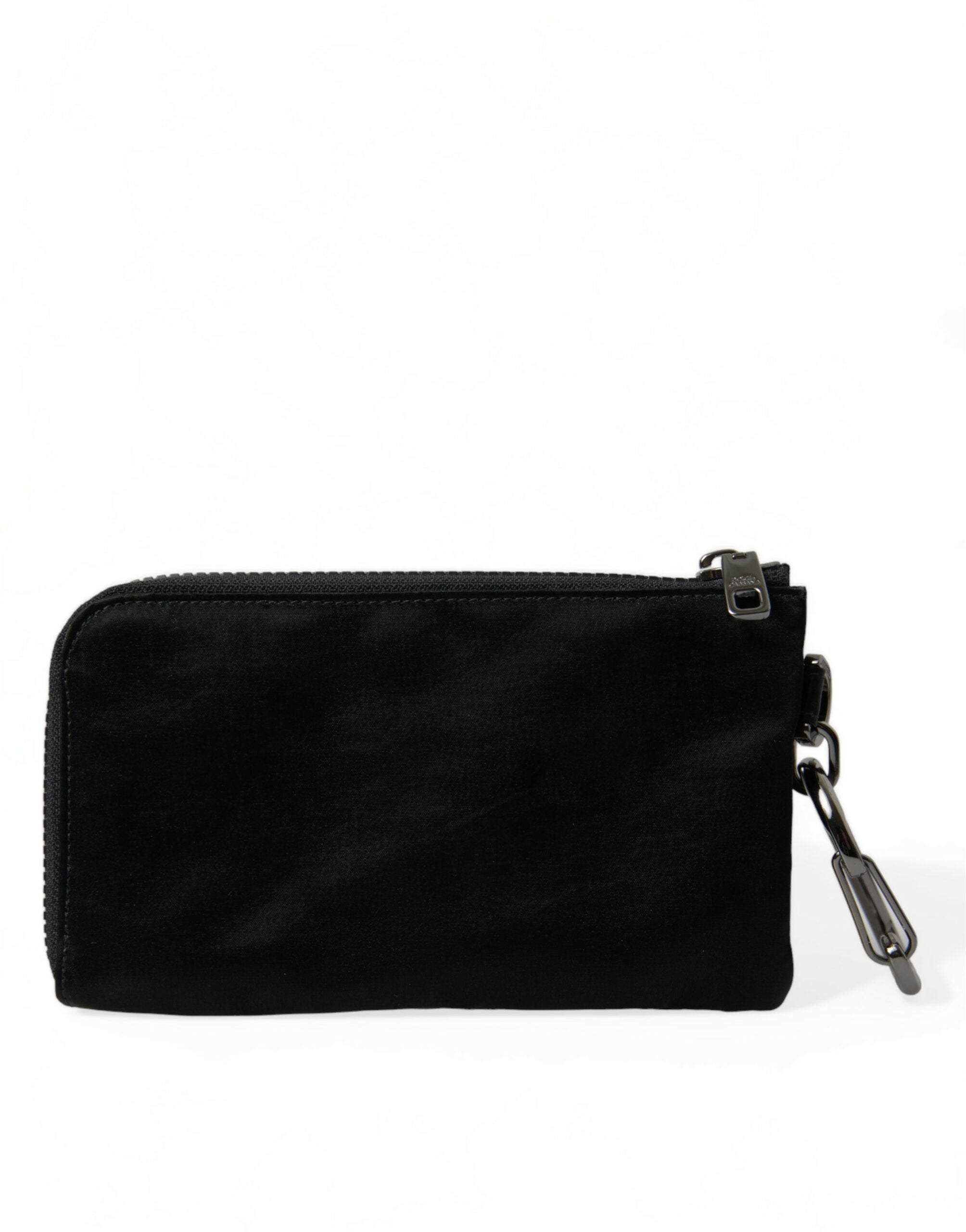 Dolce & Gabbana Black Nylon Logo Plaque Keyring Pouch Clutch Bag -   -  Dolce & Gabbana. Dolce & Gabbana Black Nylon Logo Plaque Keyring Pouch Clutch Bag -   -  Dolce & Gabbana.