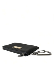 Dolce & Gabbana Black Nylon Logo Plaque Keyring Pouch Clutch Bag -   -  Dolce & Gabbana.