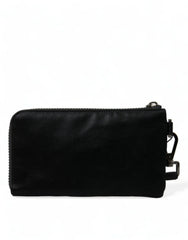 Dolce & Gabbana Black Nylon Logo Plaque Keyring Pouch Clutch Bag -   -  Dolce & Gabbana.