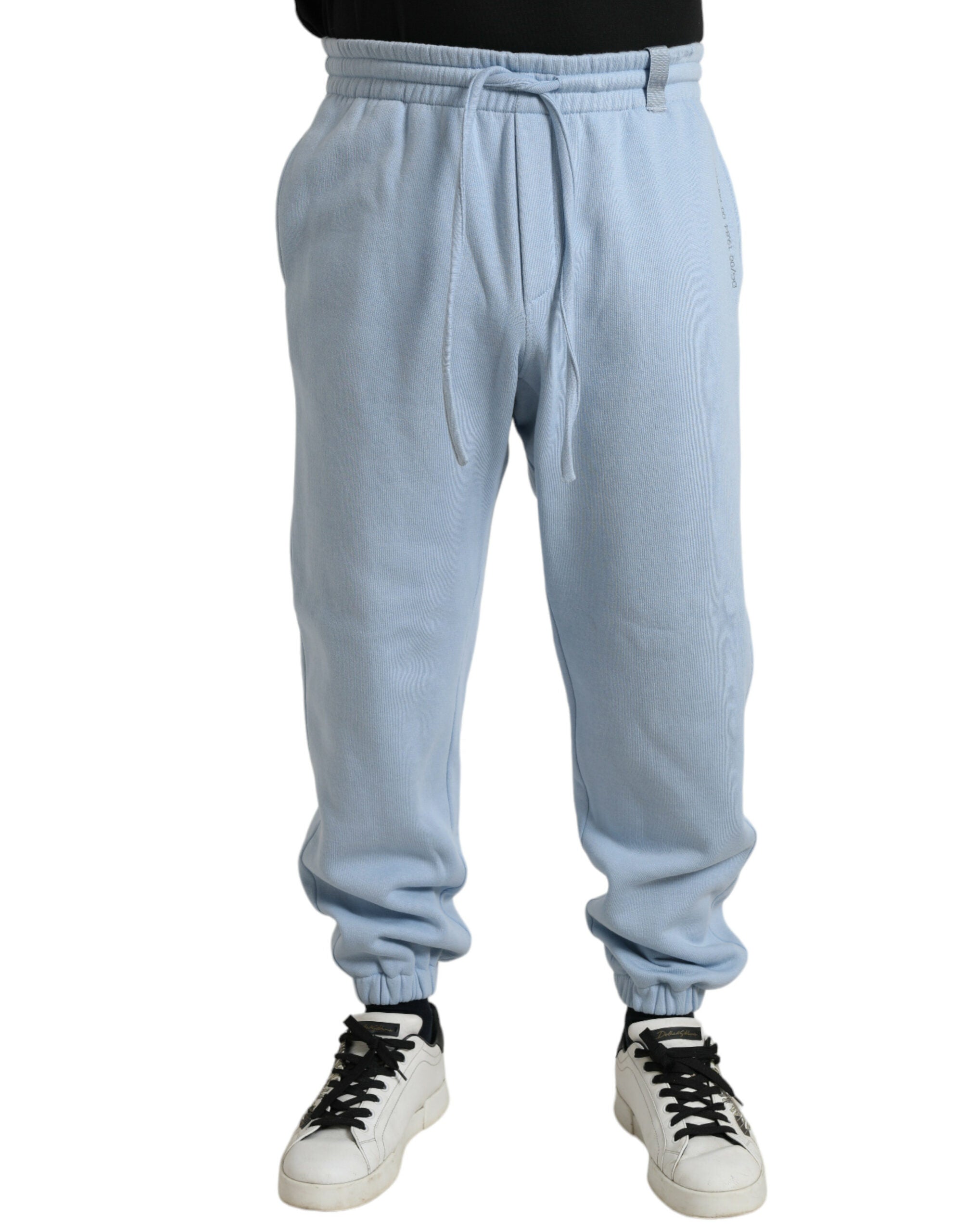 Dolce & Gabbana Light Blue Cotton Sweatpants Men Jogger Pants -   -  Dolce & Gabbana.