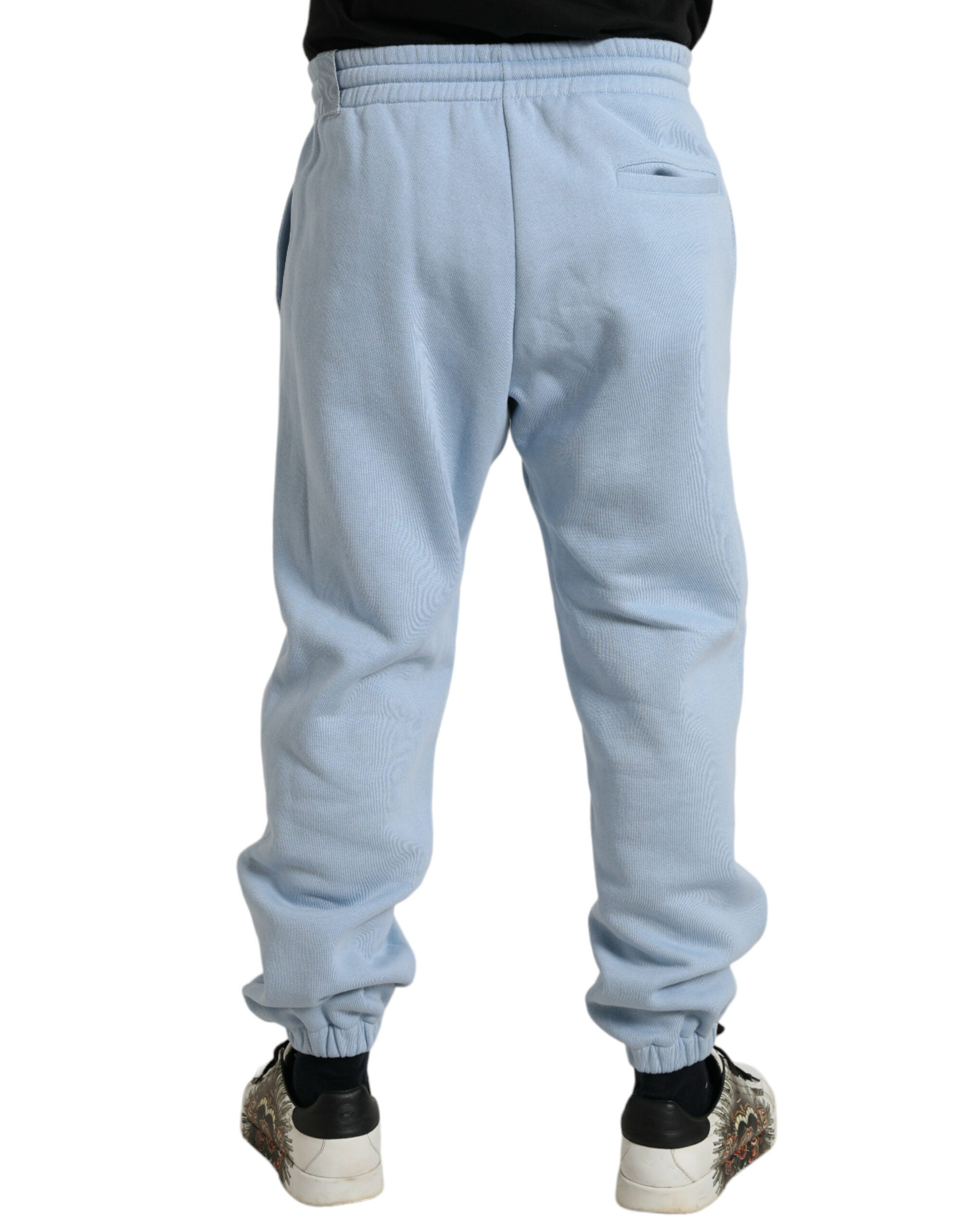 Dolce & Gabbana Light Blue Cotton Sweatpants Men Jogger Pants -   -  Dolce & Gabbana. Dolce & Gabbana Light Blue Cotton Sweatpants Men Jogger Pants -   -  Dolce & Gabbana.