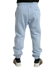 Dolce & Gabbana Light Blue Cotton Sweatpants Men Jogger Pants -   -  Dolce & Gabbana.