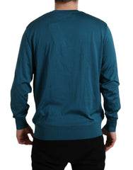 Dolce & Gabbana Green Peacock Feather Pullover Sweater -   -  Dolce & Gabbana.