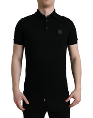 Dolce & Gabbana Black Logo Collared Short Sleeve T-shirt -   -  Dolce & Gabbana.