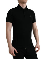 Dolce & Gabbana Black Logo Collared Short Sleeve T-shirt -   -  Dolce & Gabbana.