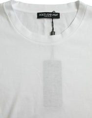 Dolce & Gabbana White Cotton Short Sleeves Crewneck T-shirt -   -  Dolce & Gabbana.