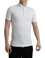 Dolce & Gabbana White Collared Short Sleeve Crown T-shirt -   -  Dolce & Gabbana.