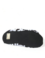 Dolce & Gabbana White Logo Print Nylon Slip On Flats Shoes -   -  Dolce & Gabbana.