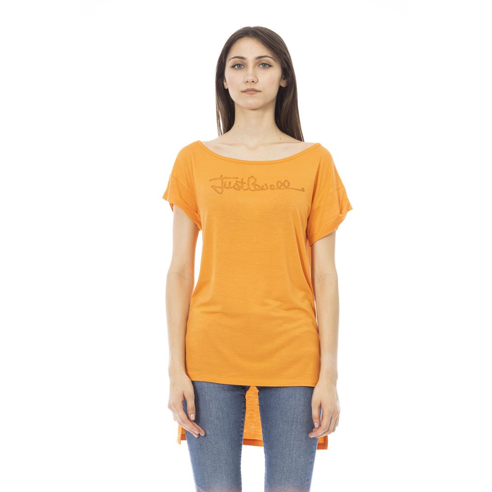 Just Cavalli Orange Cotton Women T-Shirt -   -  Just Cavalli.